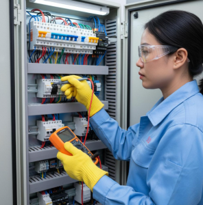 Với sự tỉ mỉ và chuyên nghiệp, kỹ thuật viên điện đảm bảo từng chi tiết hoạt động chính xác.