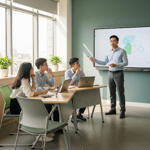 Nhiệm vụ giảng dạy là cốt lõi, nơi giảng viên truyền cảm hứng và kiến thức cho sinh viên.