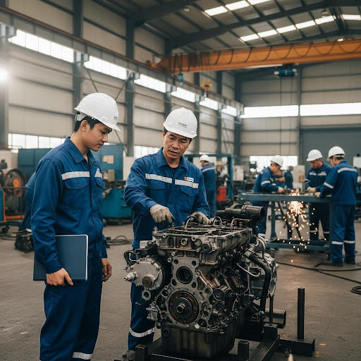Môi trường làm việc đa dạng của thợ cơ khí mang lại nhiều cơ hội để học hỏi và phát triển chuyên môn từ đồng nghiệp.